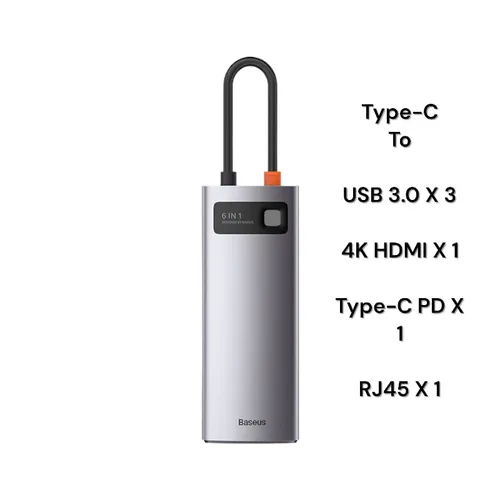 Baseus 6-in-1 Type-C HUB Star Joy Series Multifunctional Docking Station