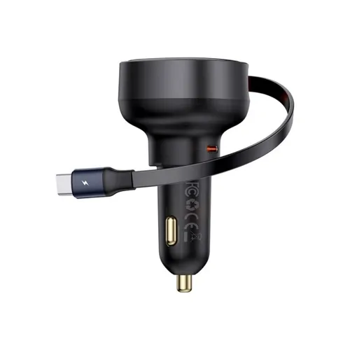 Baseus 60W Enjoyment Pro Car Charger C+Retractable with Type-C Cable
