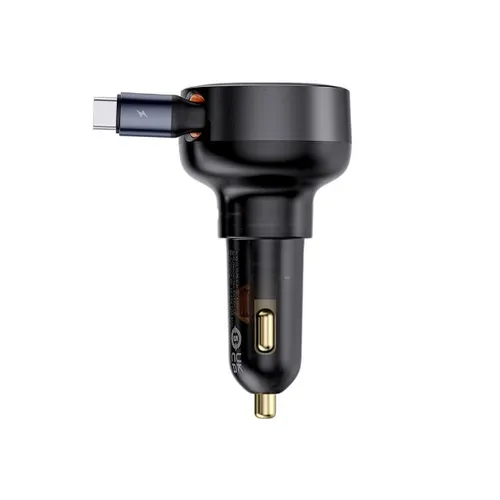 Baseus 60W Enjoyment Pro Car Charger C+Retractable with Type-C Cable