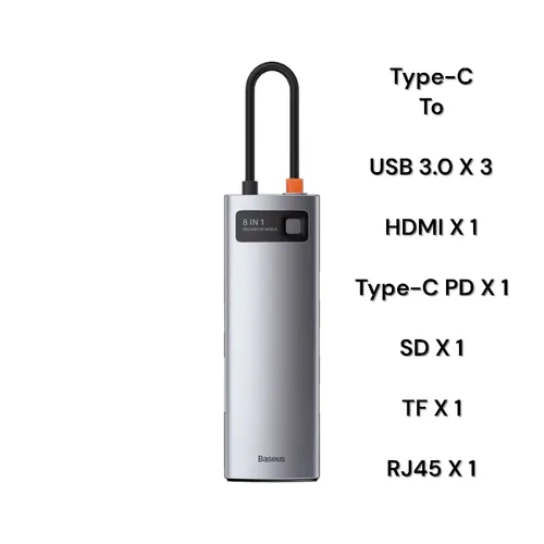 Baseus 8-in-1 Star Joy Series Multifunctional Type-C HUB Docking Station