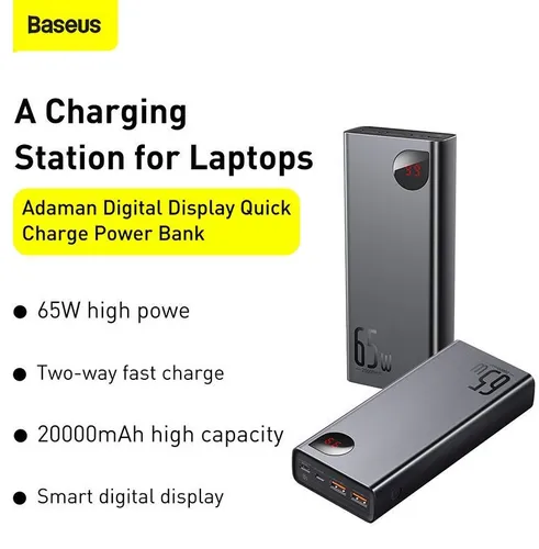 Baseus Adaman Metal Digital Display Quick Charge Power Bank 65W 20000mAh