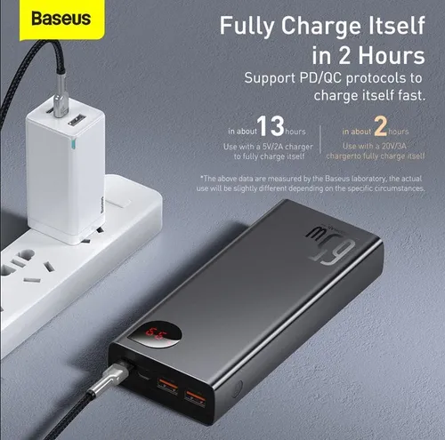 Baseus Adaman Metal Digital Display Quick Charge Power Bank 65W 20000mAh