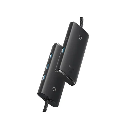 Baseus Airjoy Hub Lite Series 4 Port USB A HUB Adapter 4X USB 3.0 Black 1m