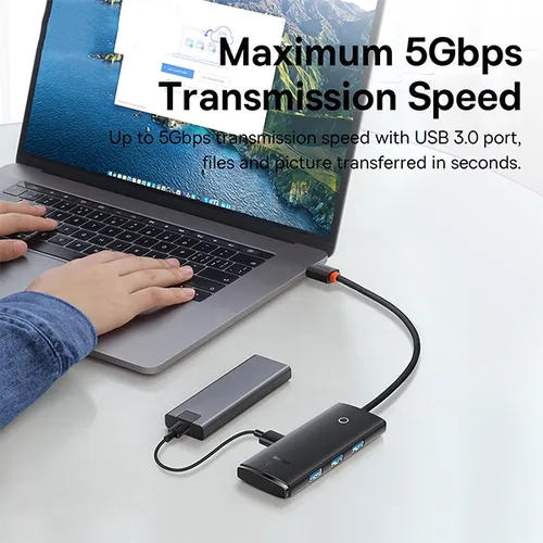 Baseus Airjoy Lite Series USB 3.0 x 4-Port USB Hub Adapter