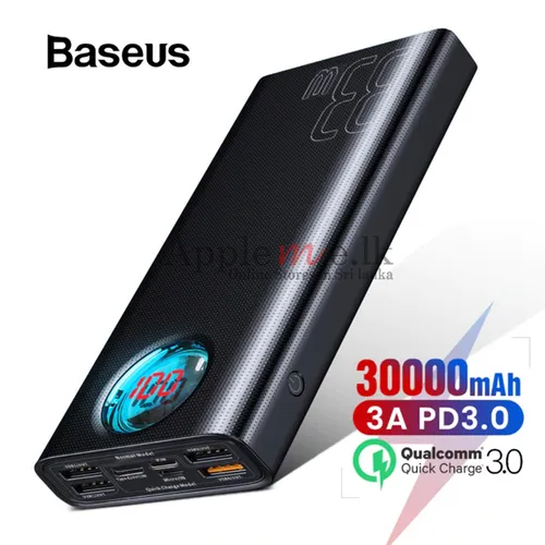 Baseus Amblight Quick Charge 30000mAh Digital Display Powerbank PD3.0+QC3.0 65w