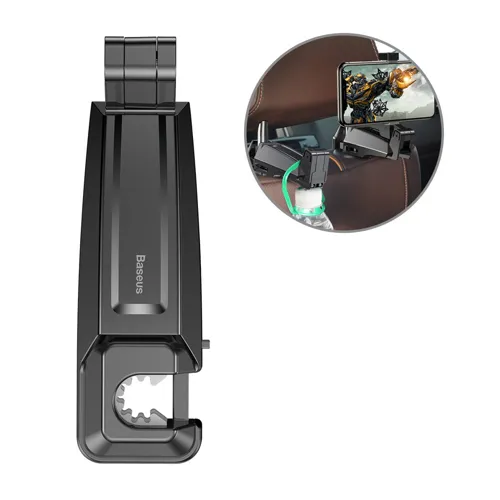 BASEUS Backseat Vehicle Phone Holder Hook Black SUHZ-A01