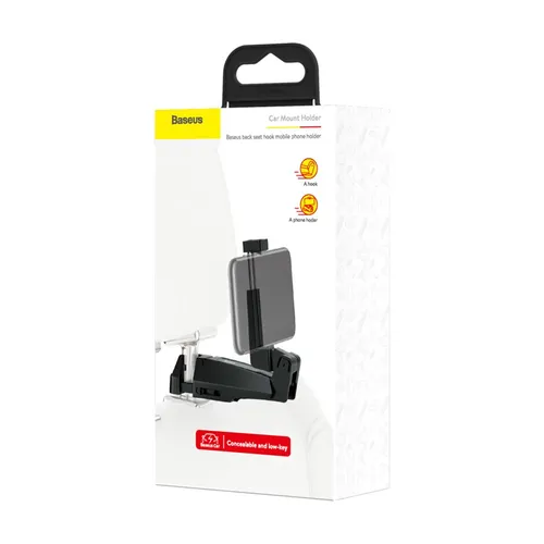 BASEUS Backseat Vehicle Phone Holder Hook Black SUHZ-A01