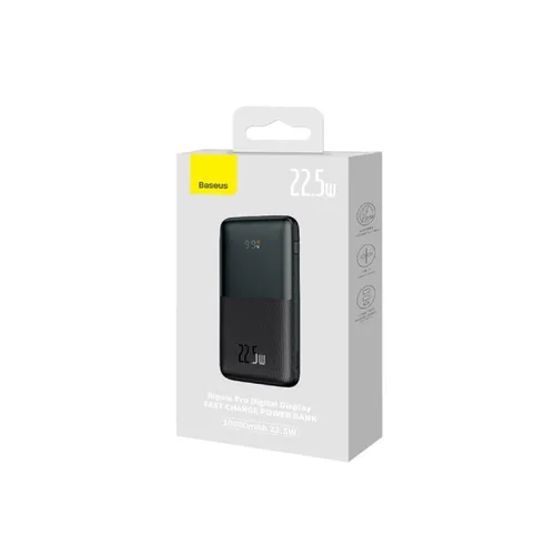 Baseus Bipow Pro Digital Display Fast Charge Power Bank 20000mAh 22.5W Black (PPBD040301)