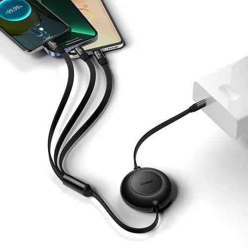 Baseus Bright Mirror 2 Series 100W Type-C to M+L+C Retractable 1.1M Cable