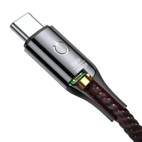 BASEUS C-Shaped Light Intelligent Power-Off USB To Type-C 3A 1M CATCD-01