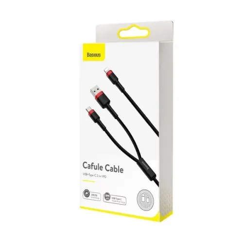 Baseus Cafule 2-in-1 USB to Type-C PD + Lightning Cable 18W
