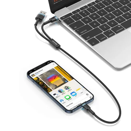 BASEUS Cafule Cable USB + Type-C 2 In 1 PD 1.2M CATKLF-ELG1