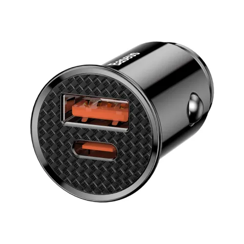 Baseus Car Charger 30W PD QC4.0+ 5A with 2 port USB + USB-C Circular black CCALL-YS01