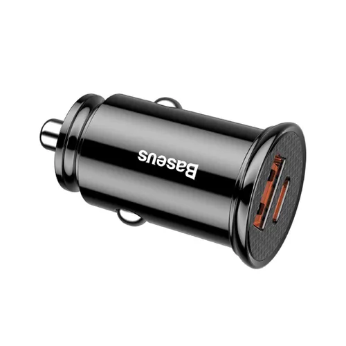 Baseus Car Charger 30W PD QC4.0+ 5A with 2 port USB + USB-C Circular black CCALL-YS01