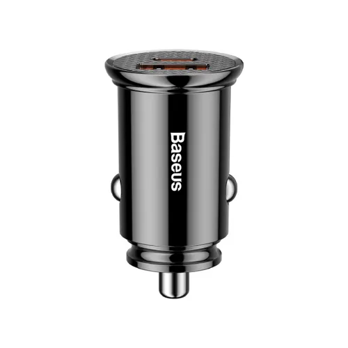 Baseus Car Charger 30W PD QC4.0+ 5A with 2 port USB + USB-C Circular black CCALL-YS01