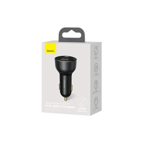 Baseus Car Charger Superme Digital Display PPS USB TYPE C 100W Black CCZX 01