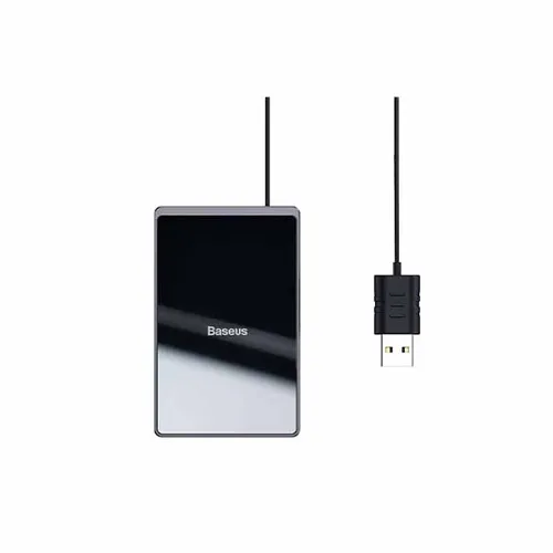 BASEUS Card Ultra Thin Wireless Charger 15W (With USB Cable 1M) Black WX01B-01