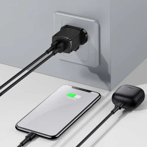 Baseus Compact 10.5W UK 2U USB Travel Charger