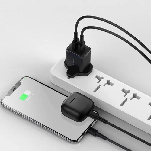Baseus Compact 10.5W UK 2U USB Travel Charger