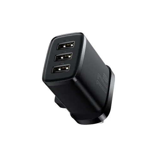 Baseus Compact 17W 3U Charger UK  Black – CCXJ020301