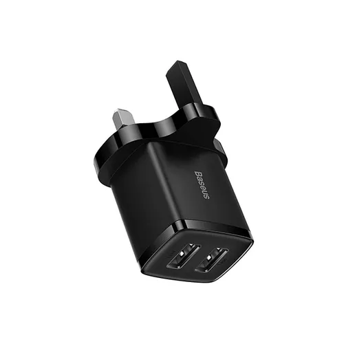 Baseus Compact 2U 10.5W UK 3 Pin Fast Charger