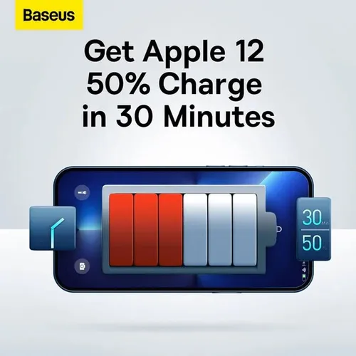 Baseus Compact 2U+C 30W UK 3 Pin Fast Charger