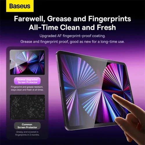 Baseus Crystal Series 0.3mm HD Tempered Glass Screen Protector for 11-inch Pad Pro 2018/2020/2021/2022/10.9-inch Pad Air4/Air5 Installation and Cleaning Kit Included