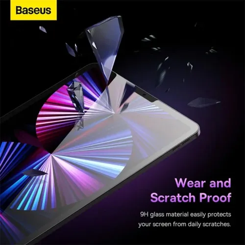 Baseus Crystal Series 0.3mm HD Tempered Glass Screen Protector for 12.9-inch iPad Pro 2018/2020/2021/2022 Installation and Cleaning Kit Included
