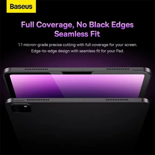 Baseus Crystal Series 0.3mm HD Tempered Glass Screen Protector for 12.9-inch iPad Pro 2018/2020/2021/2022 Installation and Cleaning Kit Included