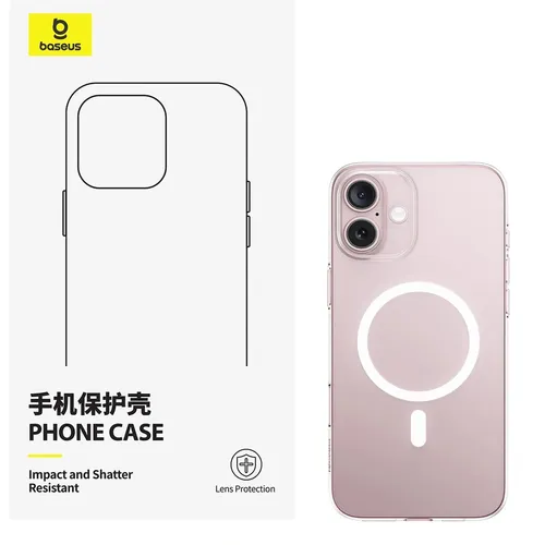 Baseus Crystal Series Magnetic iPhone 16 Plus Phone Case