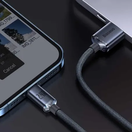 Baseus Crystal Shine Series 2.4A Fast Charging USB to Lightning 1.2M Cable