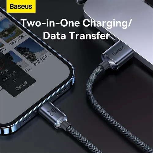 Baseus Crystal Shine Series 2.4A Fast Charging USB to Lightning 2M Cable