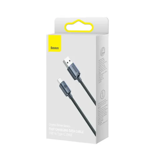 Baseus Crystal Shine Series cable USB cable for fast charging and data transfer USB Type A - USB Type C 100W 1.2m black (CAJY000401)