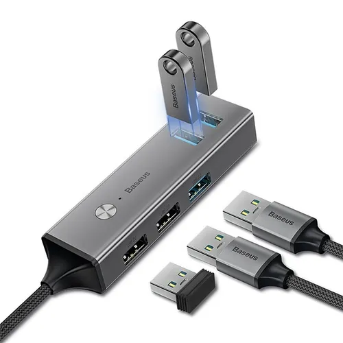 Baseus Cube USB3.0 to USB3.0*3+USB2.0 *2 Hub Adapter