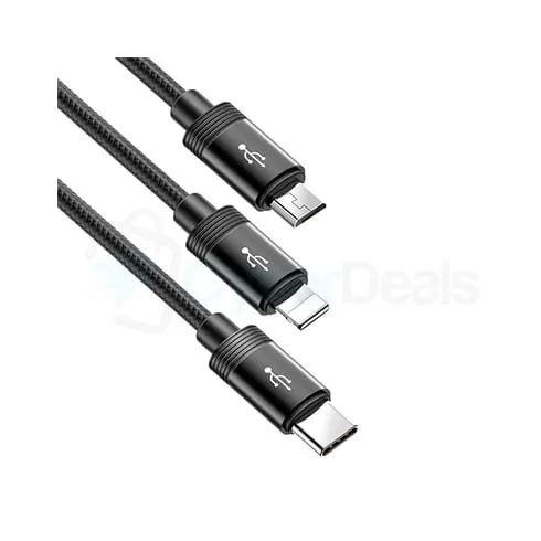 Baseus Data Faction 3-in-1 3.5A M+L+T USB Cable