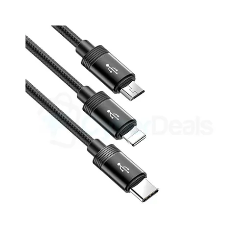 Baseus Data Faction 3-in-1 3.5A M+L+T USB Cable