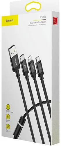 BASEUS Data Faction 3 In 1 Cable 1.2M CAMLT-PY01