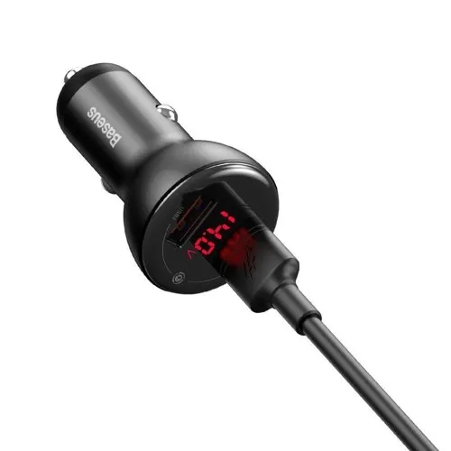 BASEUS Digital Display Dual Quick Car Charger 45W CCBX-B0G