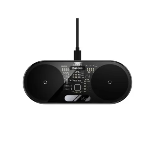 Baseus Digital LED Display 2in1 Wireless Charger 20W Black Universal version