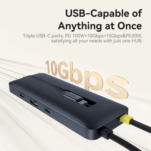 Baseus Dual Line Fast Charging 6 in 1 USB-C Multifunctional Hub Adapter