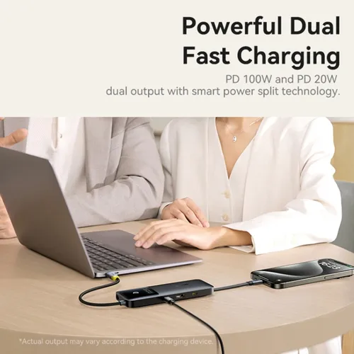 Baseus Dual Line Fast Charging 6 in 1 USB-C Multifunctional Hub Adapter
