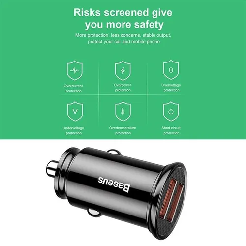 Baseus Dual QC3.0 30W Max Car Charger