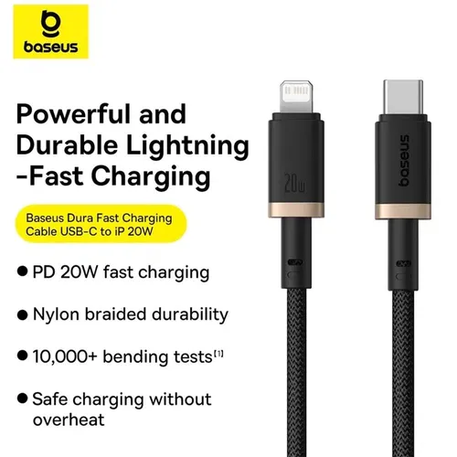 Baseus Dura Series 20W Type-C to Lightning Fast Charging 2M Cable
