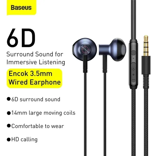 Baseus Encok H19 Wired 3.5mm Earphone