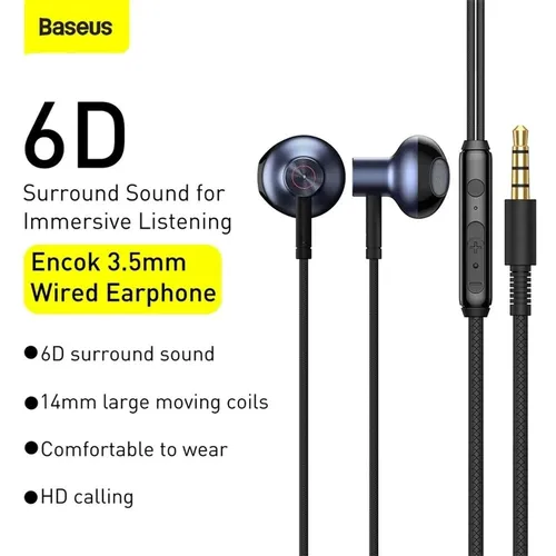 Baseus Encok H19 Wired 3.5mm Earphone