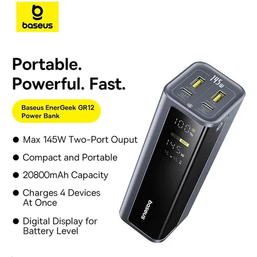 Baseus EnerGeek GP12 145W 20800mAh Power Bank