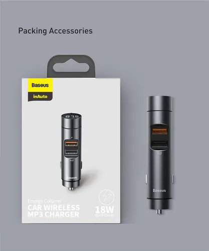 BASEUS Energy Column Car Wireless MP3 Charger (PPS Quick Charger) CCNLZ-C0G