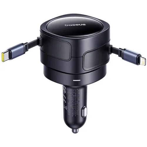 Baseus Enjoyment Max 60W Car Charger with USB-C + Lightning Cables