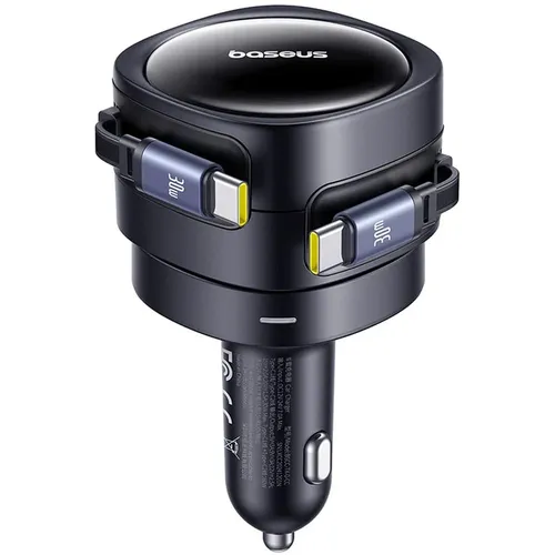 Baseus Enjoyment Max 60W Car Charger with USB-C+C Cables