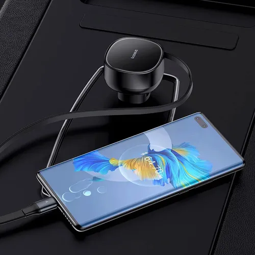 Baseus Enjoyment Pro 60W USB-C+Retractable Type-C Cable Car Charger